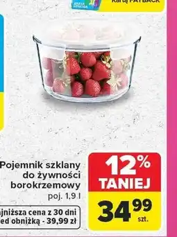 Carrefour Pojemnik szklany do żywności borokrzemowy oferta
