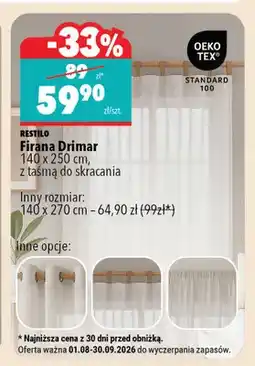 Biedronka Firana Drimar Restilo 140x250 cm oferta