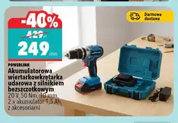 Biedronka Akumulatorowa wiertarkowkrętarka udarowa Powerlink oferta