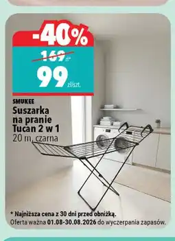Biedronka Suszarka na pranie Smukee Tucan 2 w 1 oferta