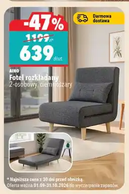 Biedronka Fotel rozkładany 2-osobowy Aiho oferta