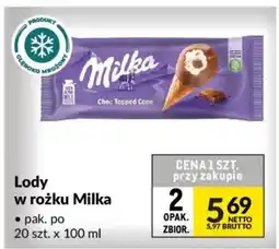 Makro Lody w rożku Milka oferta
