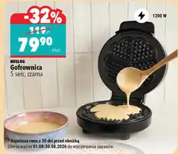 Biedronka Gofrownica 5 serc, czarna oferta