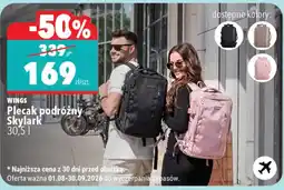 Biedronka WINGS Plecak podróżny Skylark oferta
