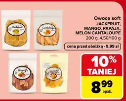Carrefour Owoce soft JACKFRUIT, MANGO, PAPAJA, MELON CANTALOUPE oferta
