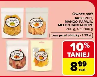 Owoce soft JACKFRUIT, MANGO, PAPAJA, MELON CANTALOUPE