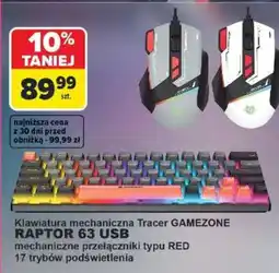 Carrefour Klawiatura mechaniczna Tracer GAMEZONE RAPTOR 63 USB oferta
