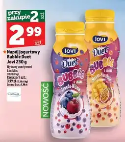 Topaz Napój jogurtowy Jovi Duet Bubble jagoda wiśnia oferta