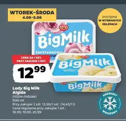 Netto Lody Big Milk Algida śmietankowe oferta