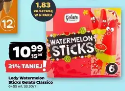 Netto Lody Watermelon Sticks Gelato Classico 6-pak oferta