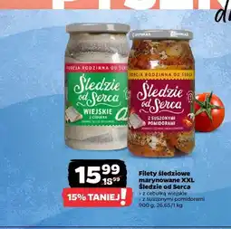 Netto Filety śledziowe marynowane XXL Śledzie od Serca z cebulką wiejskie oferta