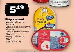 Netto Filety z makreli w oleju roślinnym Vespucci oferta