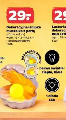 Netto Dekoracyjna lampka muszelka z perłą oferta