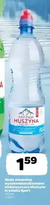 Netto Woda mineralna wysokomineralizowana niskonasycona Krystalia Muszyna Sport oferta
