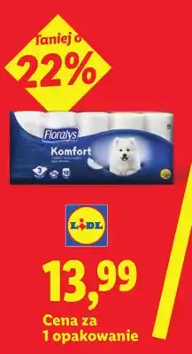 Lidl Papier toaletowy 3-warstwowy Floralys Komfort 10-pak oferta