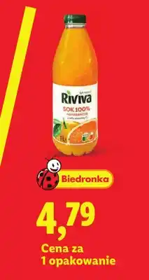 Lidl Sok pomarańczowy 100% Riviva oferta