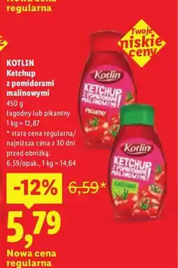 Lidl Ketchup z pomidorami malinowymi łagodny Kotlin oferta