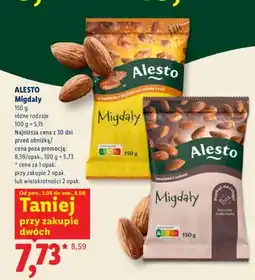 Lidl Migdały w karmelu z dodatkiem miodu i soli Alesto oferta