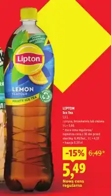 Lidl Herbata mrożona Lipton Ice Tea brzoskwinia oferta