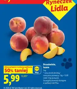 Lidl Brzoskwinie luzem Ryneczek Lidla oferta