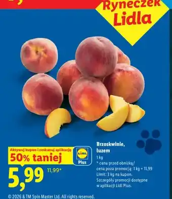 Lidl Brzoskwinie luzem Ryneczek Lidla oferta