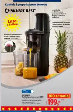 Lidl Wyciskarka wolnoobrotowa Silvercrest oferta