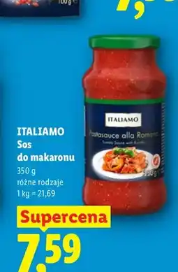 Lidl Sos do makaronu Italiamo Pastasauce alla Romana oferta