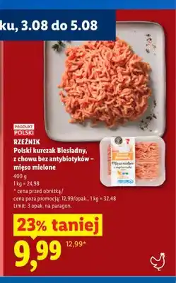 Lidl Mięso mielone z kurczaka Biesiadny Rzeźnik oferta