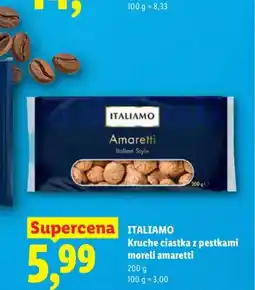 Lidl Kruche ciastka z pestkami moreli amaretti Italiamo oferta
