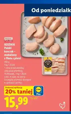 Lidl Medaliony z piersi kurczaka Rzeźnik oferta