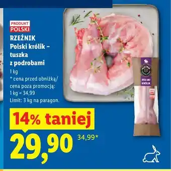 Lidl Polski królik - tuszka z podrobami Rzeźnik oferta