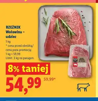 Lidl Wołowina - udziec Rzeźnik oferta