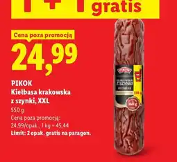 Lidl Kiełbasa krakowska z szynki Pikok XXL oferta