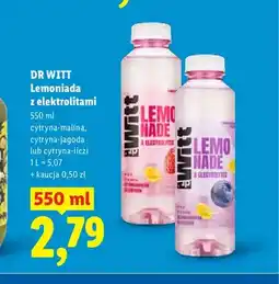 Lidl Lemoniada z elektrolitami o smaku cytryna-malina Dr Witt oferta