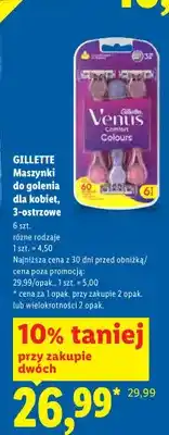 Lidl Maszynki do golenia dla kobiet Gillette Venus Comfort Colours oferta