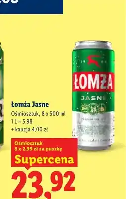 Lidl Piwo Łomża Jasne 8-pak oferta