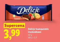 Lidl Ciastka Delicje Szampańskie truskawkowe oferta