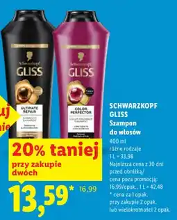 Lidl Szampon do włosów Schwarzkopf Gliss Ultimate Repair oferta