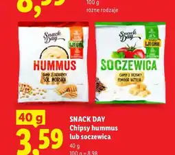 Lidl Chipsy z ciecierzycy Snack Day Hummus Sól Morska oferta