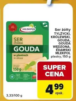 Carrefour Express Ser żółty Gouda wędzona Mlekpol oferta