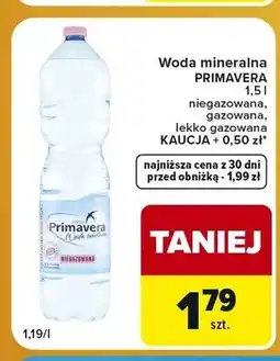 Carrefour Express Woda mineralna Primavera lekko gazowana oferta