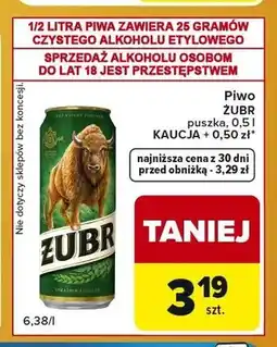 Carrefour Express Piwo Żubr oferta