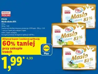 Lidl PILOS Masło ekstra 83% oferta