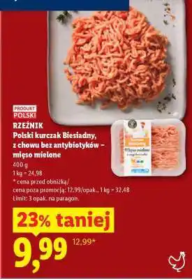 Lidl RZEŹNIK Polski kurczak Biesiadny z chowu bez antybiotyków – mięso mielone oferta