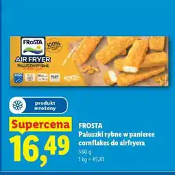 Lidl FROSTA Paluszki rybne w panierce cornflakes do airfryera oferta