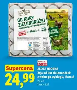 Lidl ZŁOTA NIOSKA Jaja od kur zielononóżek oferta