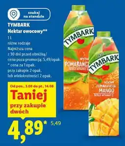Lidl TYMBARK Nektar owocowy oferta
