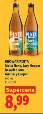 Lidl BROWAR PINTA Molto Bene, Lazy Hopper, Bavarian Sun lub Hazy Looper oferta