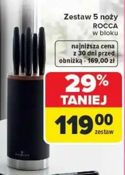 Carrefour Zestaw 5 noży ROCCA w bloku oferta