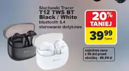 Carrefour Słuchawki Tracer T12 TWS BT Black / White oferta